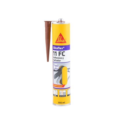 SIKA - Masilla adhesivo multiusos - Sikaflex 11 FC Purform - Marrón - Junta y pegamento - Sellador poliuretano multisoportes - Interior y Exterior - 300ml