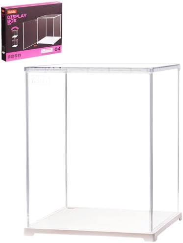 Rolife Acryl Display Transparent Vitrine mit Kabeldurchlass 23x23x29.2cm | Einfacher Aufbau in 3 Minuten, Präziser Laserschnitt, Staubschutz, Geeignet für Book Nook Kit, DIY Miniat