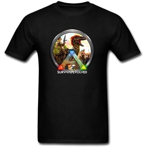 Popular Survival Evolved Ark Game - Camiseta para hombre, Negro, L
