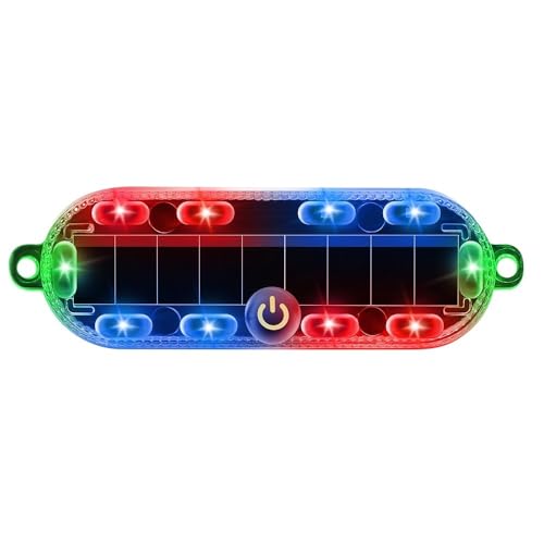Luz de señal intermitente solar para coche y moto: pack de 10 luces de parada estroboscópicas 7