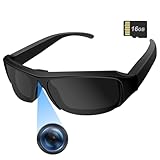 Camera Sunglasses Sports Action Smart Glasses Cam 1080P Video Camera Glasses UV Protection Polarized Lens Support Photos/Videos Recording mit 16GB Micro SD Card & Card Reader for Outdoor Activities