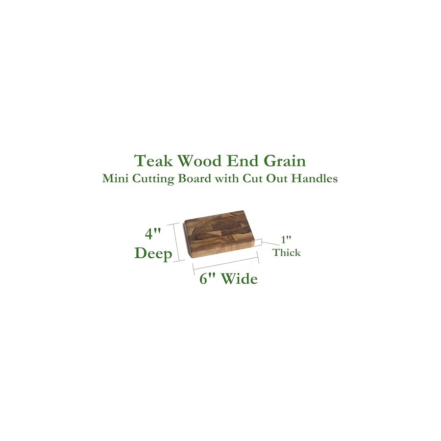 Lipper-International-7217-Teak-6-End-Grain-Cutting-Board-with-Cut-Out-Handles Lipper International 7217 Teak 6" End Grain Cutting Board with Cut Out Handles