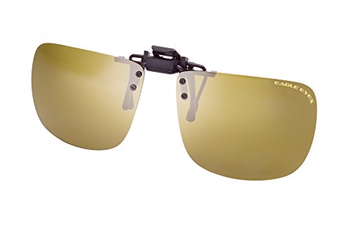 Eagle Eyes Clip On Sunglasses - Universal Square Design Polarized Lenses - UVA, UVB and Blue Light Blocking Protection