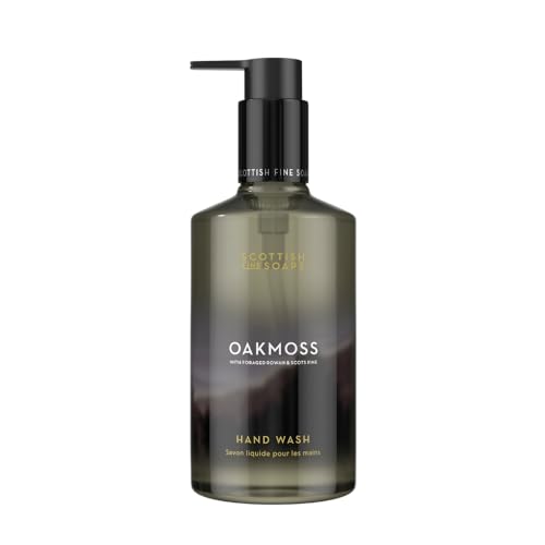 Scottish Fine Soaps Oakmoss Hand Wash 300ml – Moisturising Hand Soap with Panthenol and Oakmoss Extract