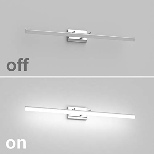 Image of Aipsun 40 inch Modern LED Vanity Lights Adjustable Bathroom Light Fixtures Over Mirror Chrome Vanity Lighting 5500K