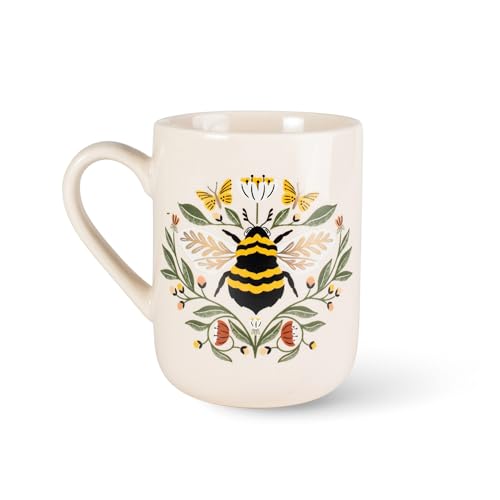 Taza de cerámica Fringe Studio Josephine 12 oz blanca miniatura 3