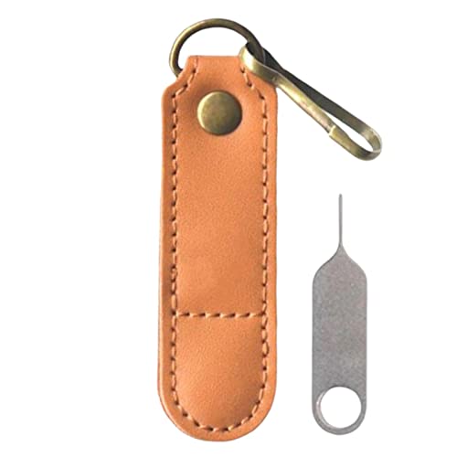 Eayoly Pochette de Transport pour Carte de téléphone Portable | Carte de téléphone en Cuir PU Portant Un Sac d'étui à épingle d'éjection avec Joint torique - Mini étui de Rangement pour Carte SIM Cover