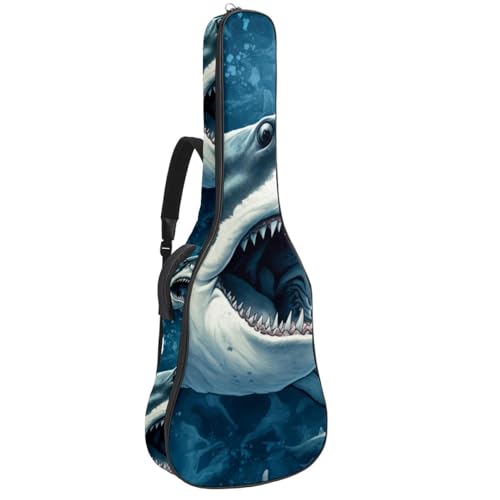 Sac à dos guitare avec motif requin pour musiciens nomades