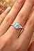 14K Yellow Gold Oval Cut Larimar Engagement Ring Sky Blue Gemstone with Marquise & Round CZ Accents Vintage Inspired Promise Jewelry Gift for Her