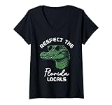 Photo Gallery donna alligator rispetta le everglades divertenti della florida locals maglietta con collo a v Photo Gallery donna alligator rispetta le everglades divertenti della florida locals maglietta con collo a v