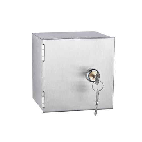 MonoSora Cerradura eléctrica de acero inoxidable impermeable para seguridad de enchufe al aire libre con cubierta protectora, carcasa a prueba de salpicaduras para instalaciones de jardín o patio