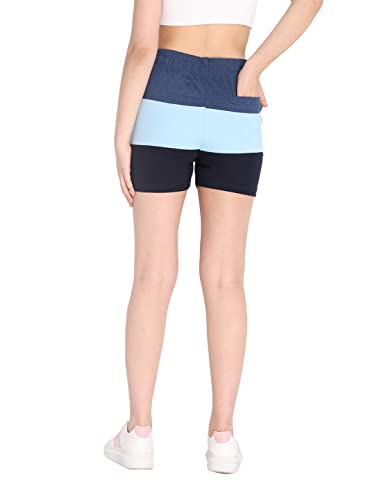 Image of CHKOKKO Women's Regular Cotton Regular Fit Plain Shorts for Women
