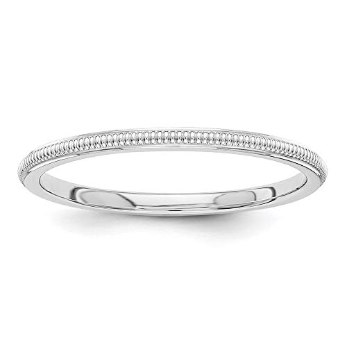 Wedding Band Ring Band 14K White Gold Bridal Jewelry Women's Standard Flat