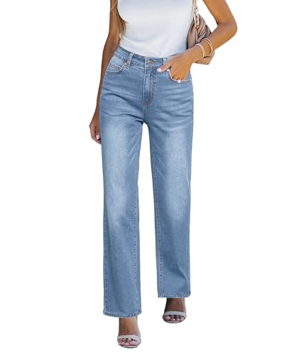 luvamia High Waisted Jeans for Women Trendy Baggy Straight Leg St...