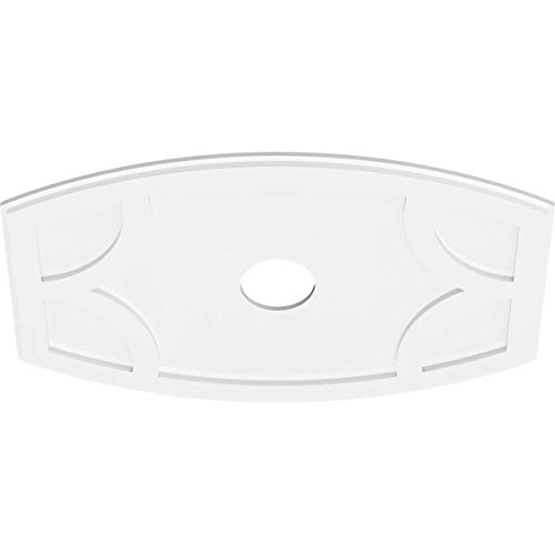 Image of Ekena Millwork CMP36X24KY-05000 Kailey Architectural Grade PVC Contemporary Urethane Ceiling Medallions 36 inchW x 24 inchH x 5 inchID x 19 1 /2 inchC x 1 inchP