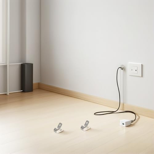 Abrazaderas de cable de aluminio NUOBESTY solución a cables sueltos con clips de pared 5