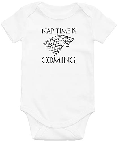 Image of Nap Time is Coming Game of Thrones Baby Onesie/Funny GOT Infant Bodysuit/House Stark Kids Top (Grey, 0-3 Months US)