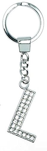 Preisvergleich Produktbild Schlüsselanhänger, Buchstabe L, mit Strasssteinchen, Key Chain