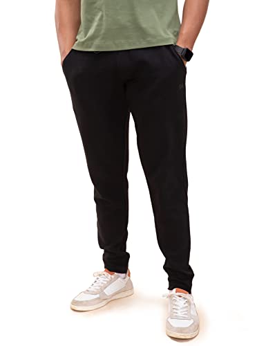 Image of DAMENSCH Men's Regular Fit Mid Rise Ottoman Joggers | Stylish Joggers for Casual Wear