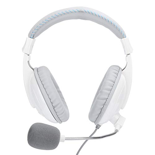 Kabelgebundenes Headset, tragbarer kabelgebundener Stereo-Kopfhörer mit Richtmikrofon, PU-Leder-Ohrenschützer, Geräuschunterdrückung, für Tablet