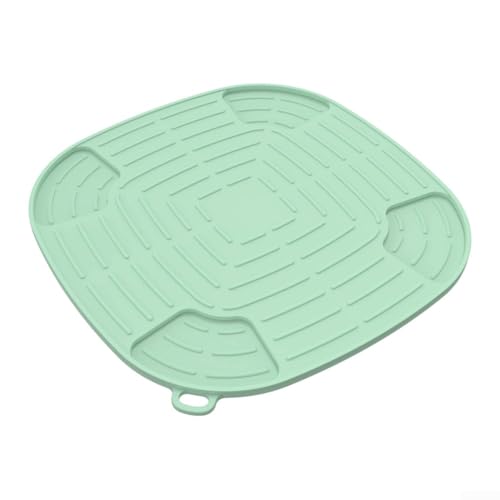 Tappetino in silicone progettato per adattarsi alla friggitrice ad aria FN101GY, 25,8 x 25,8 cm, funzioni su coperchio e pentola per aiutare nella preparazione degli alimenti (D)