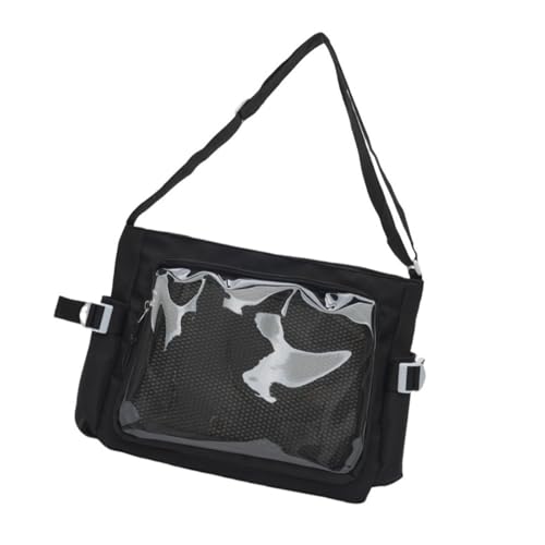 Imagen de ERRORY Bolsa cruzada funcional de nailon con correa ajustable para estudiantes