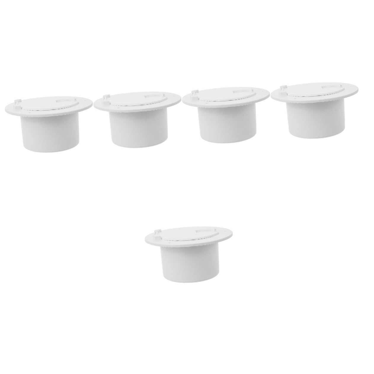 OUNONA 5 Pièces Boîte De Rangement en Fil Trappe De Câble De RV Passe-câble Électrique Trappe De Camping-Car Abdos Blanche