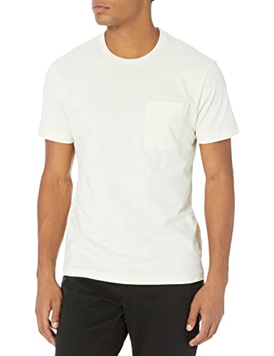 Photo 1 of 2 T-SHIRTS - Goodthreads Men's Short-Sleeve Crewneck Soft Cotton Pocket T-Shirt X-Large Tall Off-white Pocket