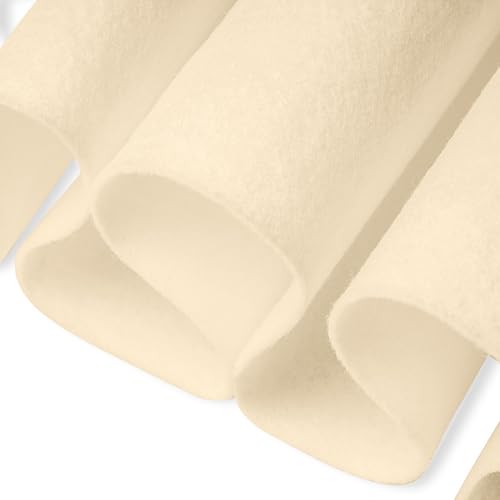 FabricLA Acrylic Felt Fabric | Soft, Non-Stiff Material | 72” Wide, 1.6mm Thick | Felt by The Yard for Crafts, Sewing, Padding & DIY Projects | 10 Yard (Sand 101)
