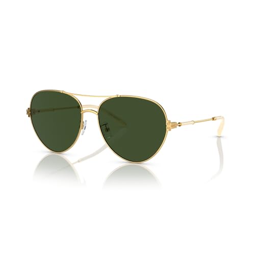 Tory Burch Sunglasses TY 6098 335171 Gold Dark Green Solid