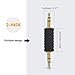 CableCreation 2 Pack 3.5mm 1/8 Stereo Jack to 3.5mm Audio Male to Male Adapter Connectors Gold Plated Compatible with for TaoTronics, Mpow BH129 Bluetooth Receiver