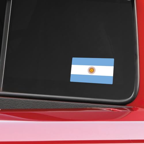 Image of World Country Flag Decal Stickers - Two Pack - for Cars Windows Bumpers Laptops Tablets Tumblers Cups Walls (Argentina)