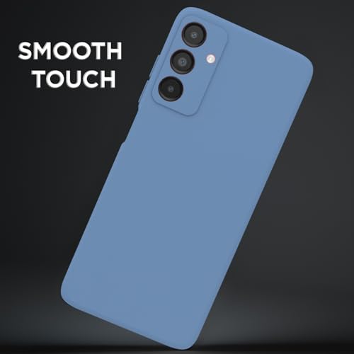 Image of Outlouders Back Cover for Samsung Galaxy A14 4G / A14 5G | Camera Protection | Durable Soft Matte Silicone Bumper Case (Aqua Blue)