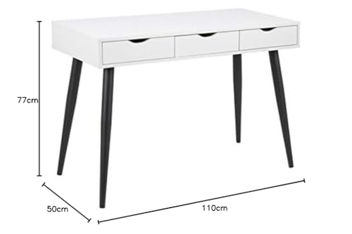 Bureau rétro moderne mélamine et métal Skandi Neptune - 2