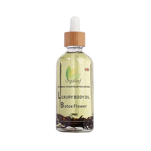 Aceite corporal de lujo Orgaleaf, flor de bótox, hecho a mano, natural, vegano, 100 ml