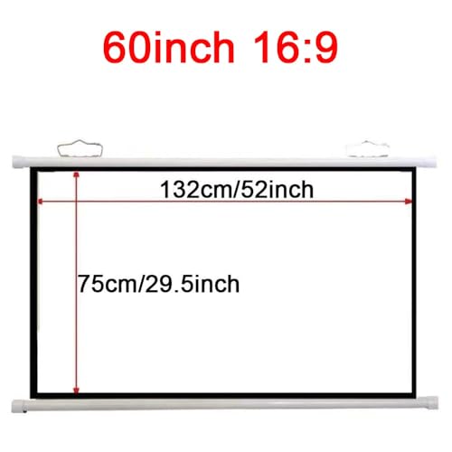 Pantalla manual de proyección 60 pulgadas 16:9 miniatura 7