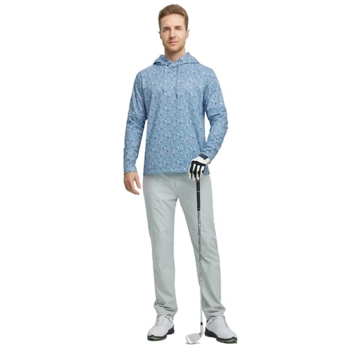 Image of M MAELREG Hoodies for Men Golf Fleece Hooded Sweatshirts Dry Fit Athletic Lightweight Casual Midlayer Mens Hoodies Pullover