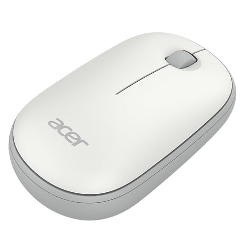 Image of Acer Bubble Wireless Mouse AMR100 | 2.4GHz Silent Click | 1600 DPI | Ergonomic | AA Battery | Win8 /10 /11 | Compact Lightweight Design | Color: White /Grey