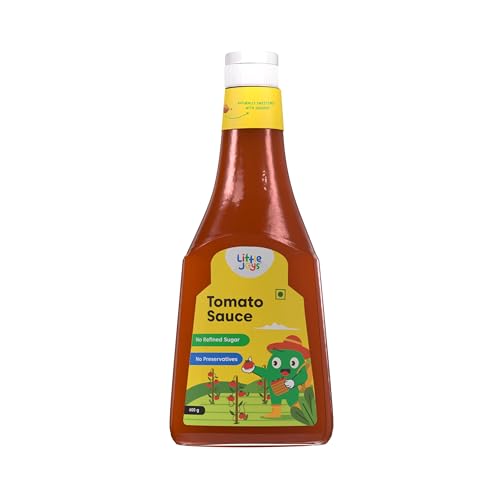 Image of Little Joys Tomato Ketchup Sauce for Kids | No Refined Sugar | Sweetened with Jaggery | 100% Vegetarian | No MSG, No Added Preservatives | Chemical-Free | 600g