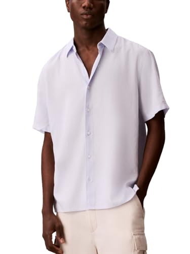 Calvin Klein Men's Short Sleeve Linen Classic Shirt