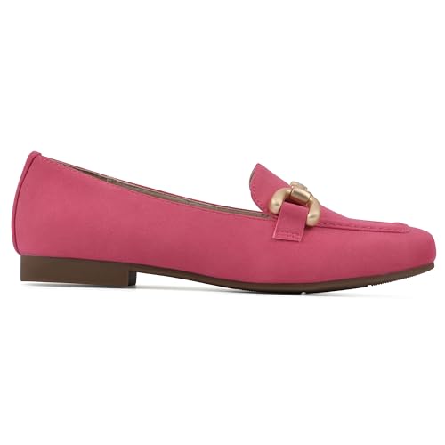 Image of CLIFFS BY WHITE MOUNTAIN Women's Bestow Moc-Toe Loafer Flat