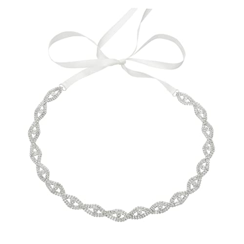 Crystal Woven Bridal Belt Rhinestones Elegant Hollow-out Wedding Waistband for Brides and Bridesmaids for Wedding Dresses and Special Occasions