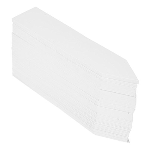 Fauge 100 Pcs Plastic Plant Seed Labels Pot Marker Nursery Garden Stake Tags 10cm x 2cm (White)