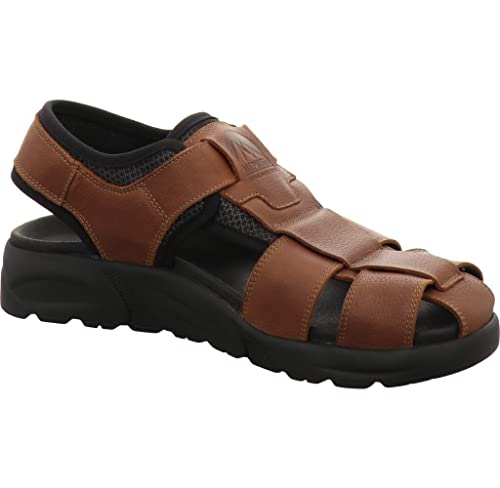 Mephisto - Sandali in Pelle/tessuto, marrone, 44