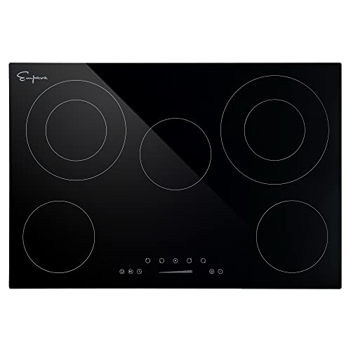 Empava Electric Cooktop, 5 Burners Radiant Stove,240V Hard Wired with 1