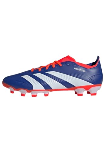 adidas Unisex League Football Boots Multiground, Lucid Blue/Cloud White/Solar Red, 42 EU