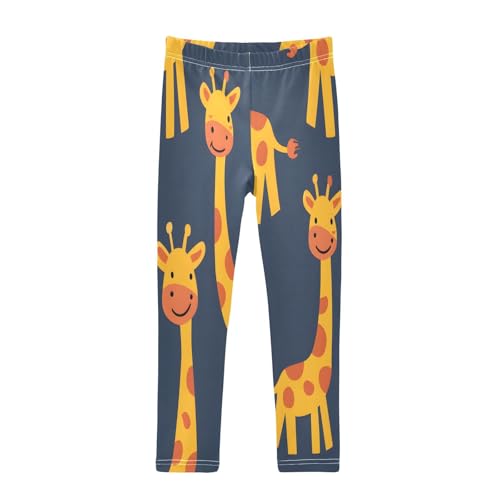 Bolaz Toddler Girls Leggings Printed Yoga Pants Leggings Orange Red Giraffe for Kids