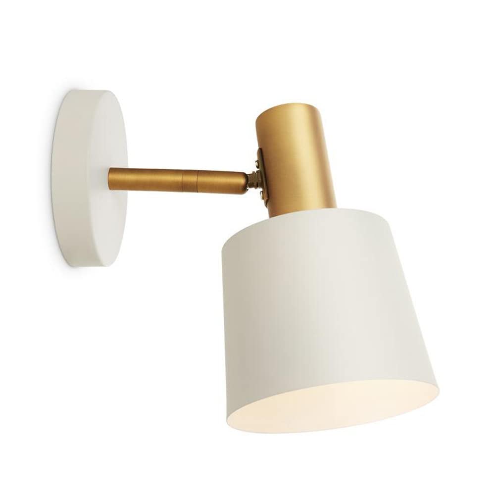 SXSCARKX Nordic Wall Light Adjustable Mount Reading Lamp Indoor Sconce, Bedroom Bedside Lighting Fixture, Lamps E27 Sconces for Living Room Study (Color : Blanco)