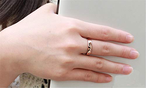 Fashion Month Women 4mm Vintage Stainless Steel Engrave Cross Rose Gold Ring Christian Engagement Wedding Band CZ Inlay4
