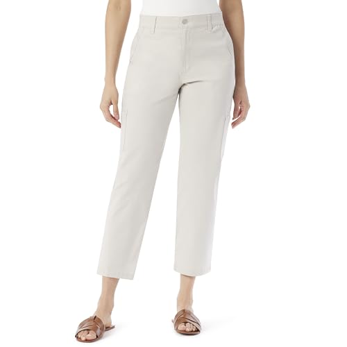 Gloria Vanderbilt Women's Cargo Pocket Zip Front Ankle with Hidden Elastic Waist Standard